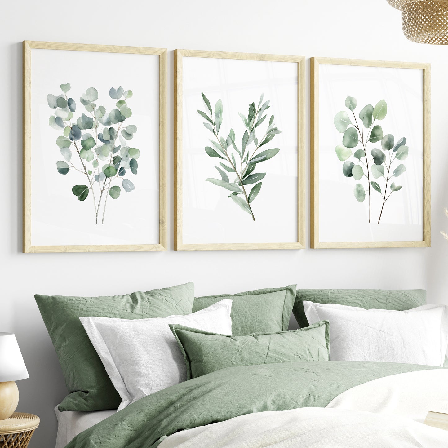 Eucalyptus & Sage Botanical Prints - Set of 3 Wall Decor