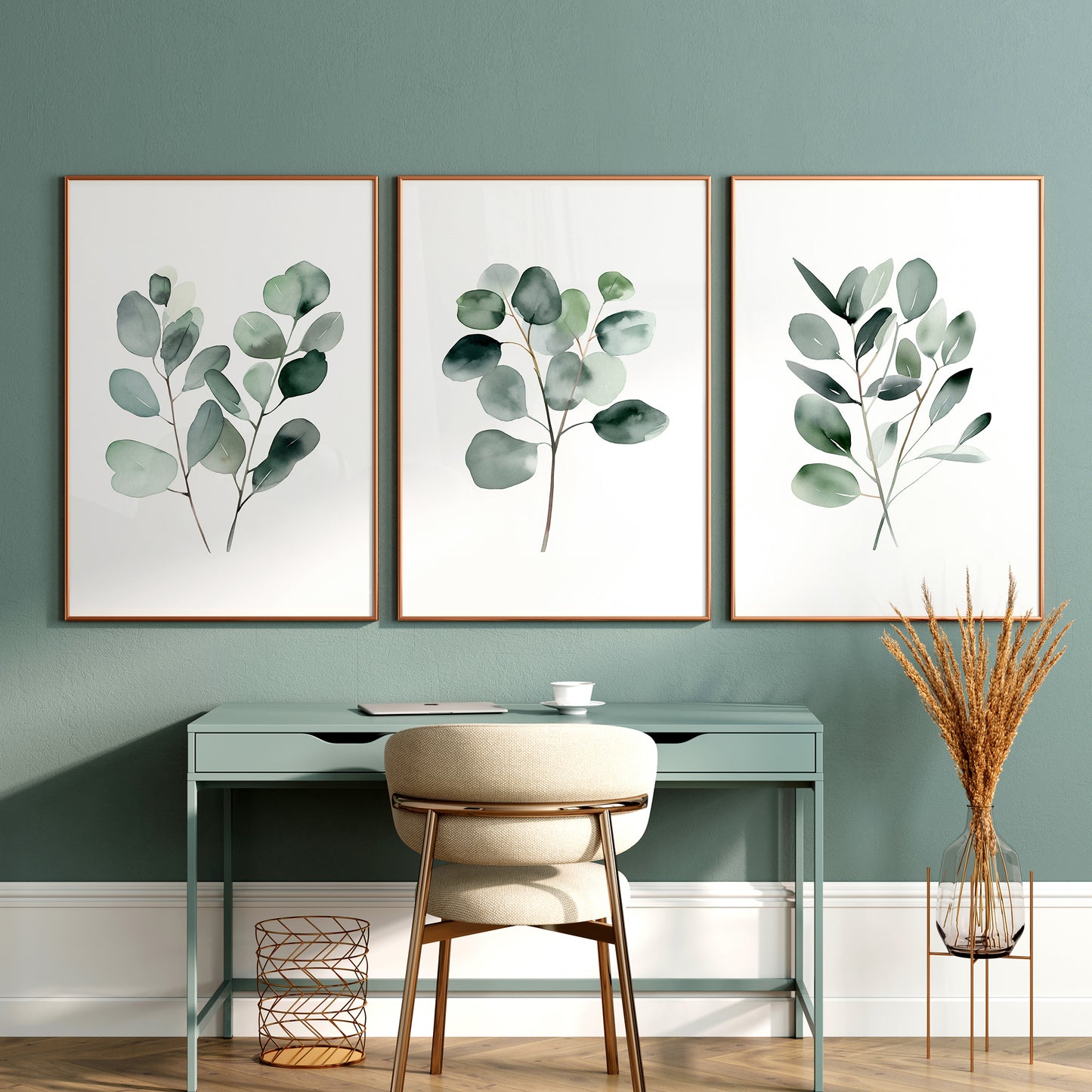 Eucalyptus Branches Botanical Prints - Set of 3 Prints