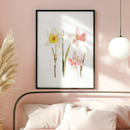 Daffodils Botanical Print - Elegant Wall Decor