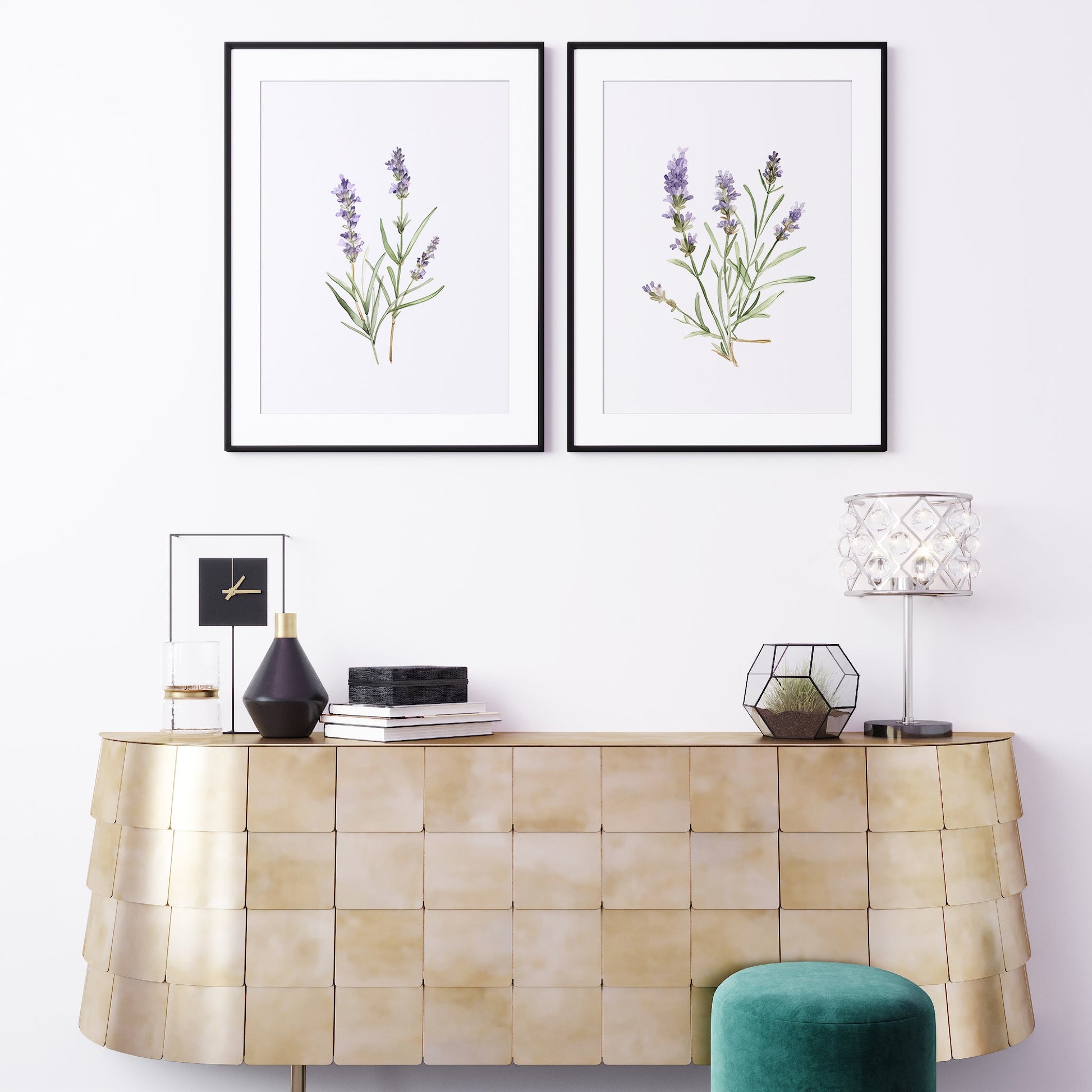 Lavender Wall Art - Set of 2 Botanical Prints - Bloom Gallery