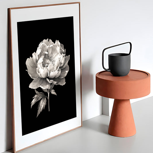 Dark Peony – Elegant Floral Art